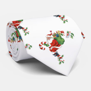 Corbata Vintage Santa Navidades Vintage favorece el festiv
