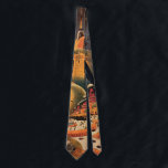 Corbata Vintage Science Ficción Futurista City Volador Aut<br><div class="desc">¡Ya está disponible! ¡Corbatas impresas de doble cara! ¡Dos veces más agradable! Imagen de ficción de ilustracion de viajes y transporte con historietas clásicas retro de ciencia ficción en un entorno urbano con una ciudad del futuro. Los edificios arquitectónicos tienen forma de conos y los vehículos vuelan en el cielo...</div>