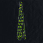 Corbata Vintage Science Ficción Green Planet w Spaceship<br><div class="desc">¡Ya está disponible! ¡Corbatas impresas de doble cara! ¡Dos veces más agradable! Planetas de ciencia ficción de ilustracion de época futurista e imagen del espacio exterior. Una nave espacial que vuela alrededor de la atmósfera de un planeta verde neón con muchos asteroides y estrellas en el cielo en el futuro....</div>