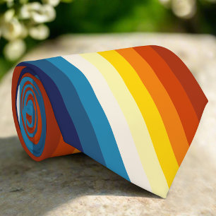 Corbata Vintage Sunset Stripes Coloroso Arcoiris