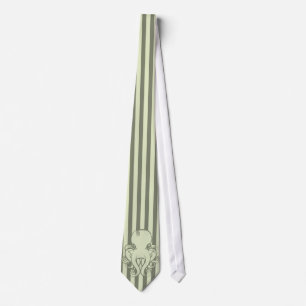 Corbata Vintage verde del pulpo