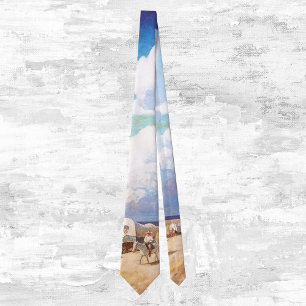 Corbata Vintage Western Cowboys, vagones cubiertos por Wye