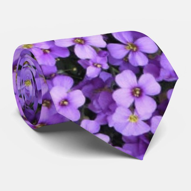 Corbata Viola Flowers Neck Tie (Enrollado)