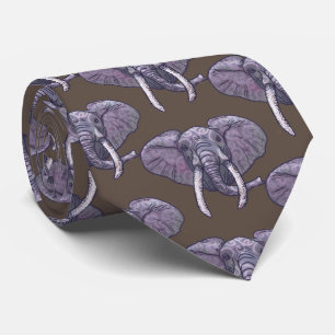 Corbata Violet Elephant Tie