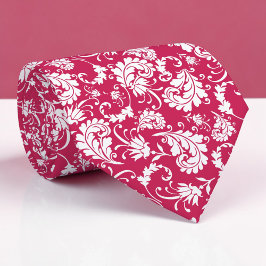 Corbata Violet Floral Pattern Custom Necktie