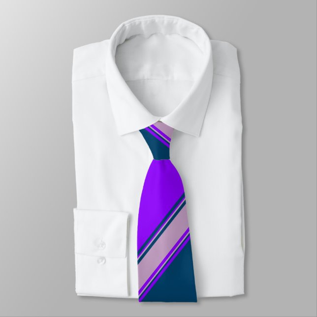 Corbata Violet Indigo y Lilac (Atado)