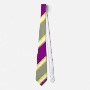 Corbata Violet Sage y Buttercup University Stripe