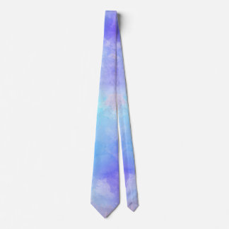 Corbata Violeta azul turquesa acuarela