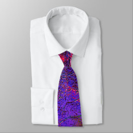 Corbata Violeta gótica a cuero rojo ampliado manchado