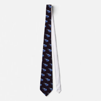 Corbata Violín azul de neón