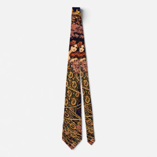 Corbata Violinista Art Nouveau entre Flores – Floral Vinta