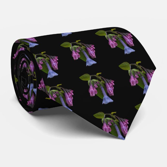Corbata Virginia Bluebells Wildflower Nece Tie (Enrollado)