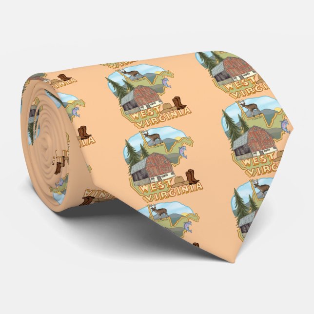 Corbata Virginia Occidental (Enrollado)