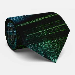 Corbata Vista de código binario