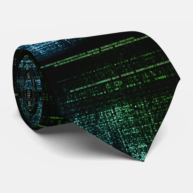 Corbata Vista de código binario (Enrollado)