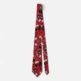 Corbata Viva Vegas Casino Retro Gambling Red