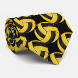 Corbata Voleibol deportivo amarillo y negro