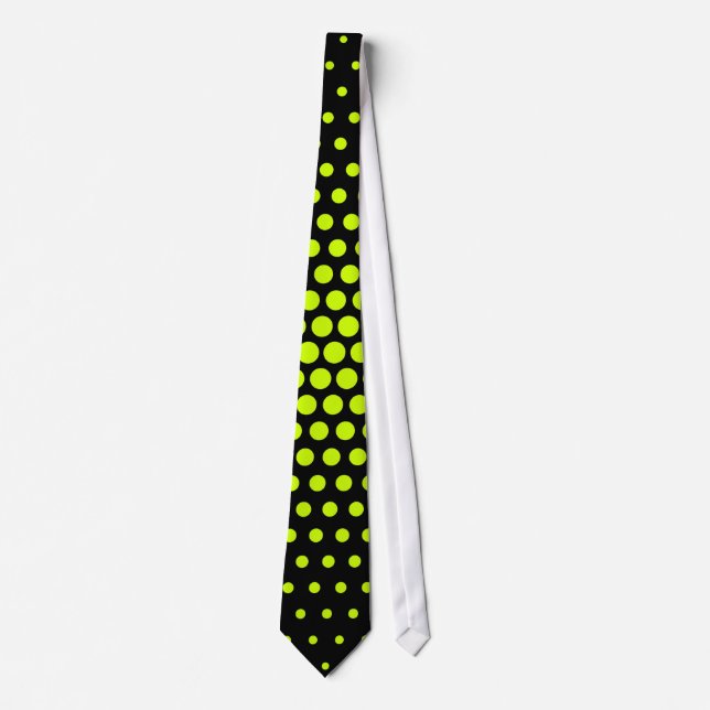 Corbata Volt Techno Dots Moderno Negro (Anverso)