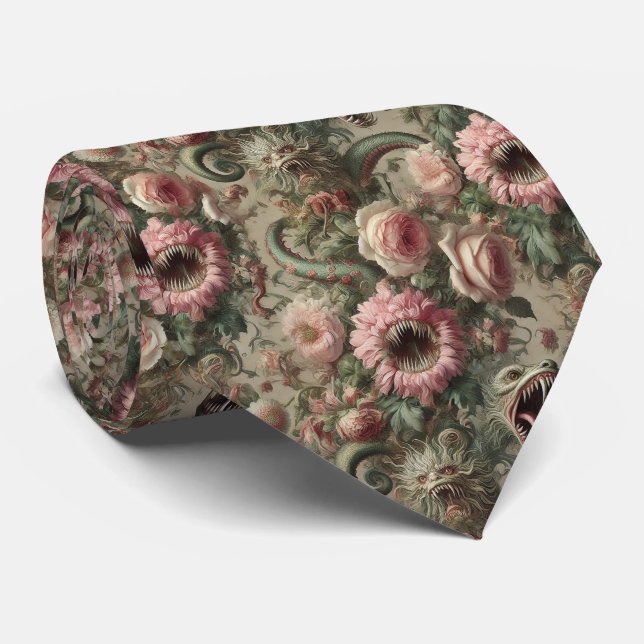 Corbata Voraciosos Verdantes - Victoriano Gótico (Enrollado)