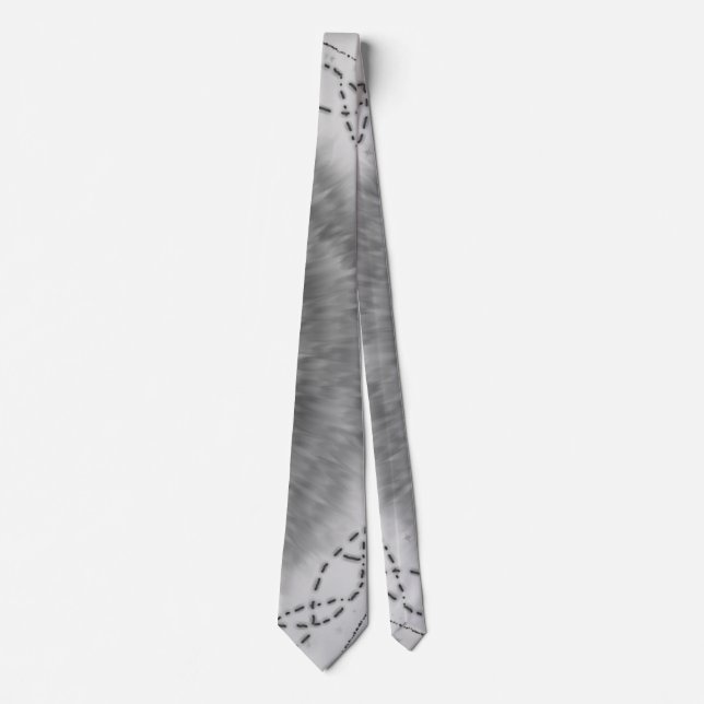 Corbata Vórtice abstracto en blanco y negro (Anverso)