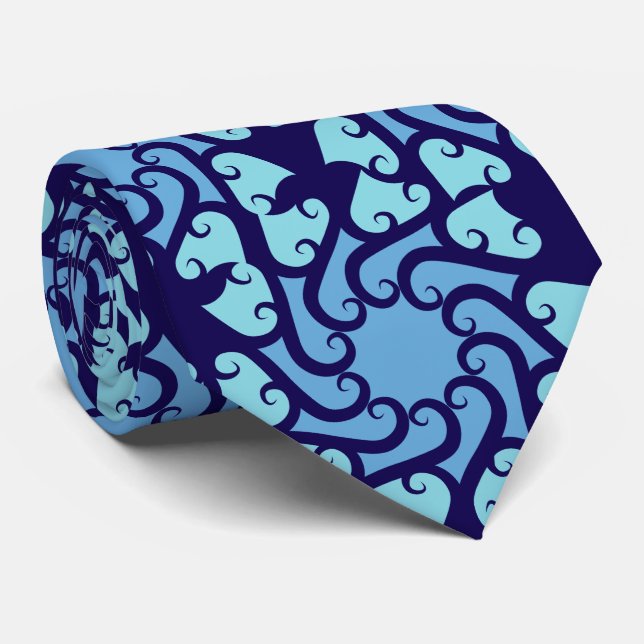 Corbata Vórtice Azul (Enrollado)