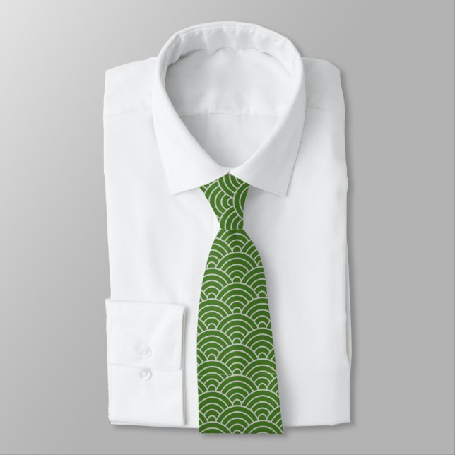 Corbata Wagara - Seigaiha (Ola del Océano) (Atado)