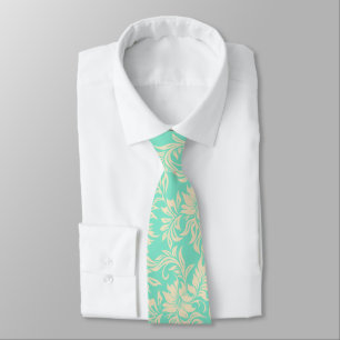 Corbata Waikiki Hibiscus Hawaii Mint Tropical Mint Green