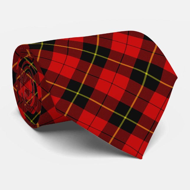 Corbata Wallace Red Tartan (Enrollado)