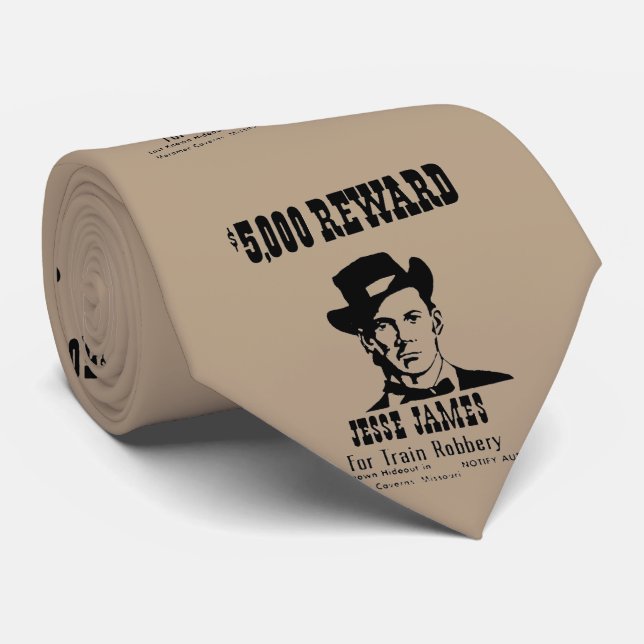 Corbata Wanted Jesse James (Enrollado)