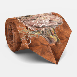 Corbata Watercolor Cute Owl Bird Pattern Animal