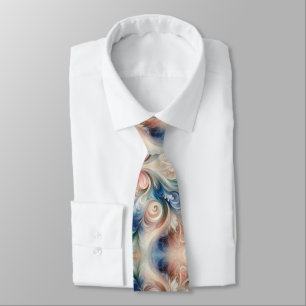 Corbata Watercolor Fantasía Patrón romántico floral