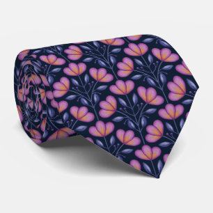 Corbata Watercolor Flora Motif Tie Nave