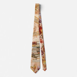 Corbata Watercolor Floral Book Lover Otoño