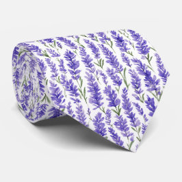 Corbata Watercolor Lavender Flowers Pattern