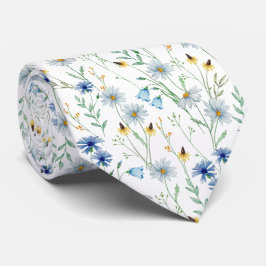 Corbata Watercolor Wildflower Meadow Floral Pattern 