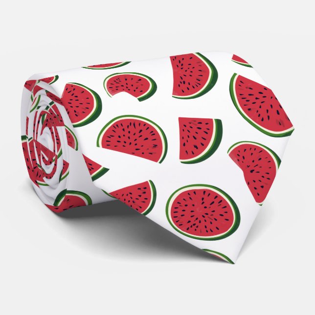 Corbata Watermelon Slice Summer Pattern (Enrollado)