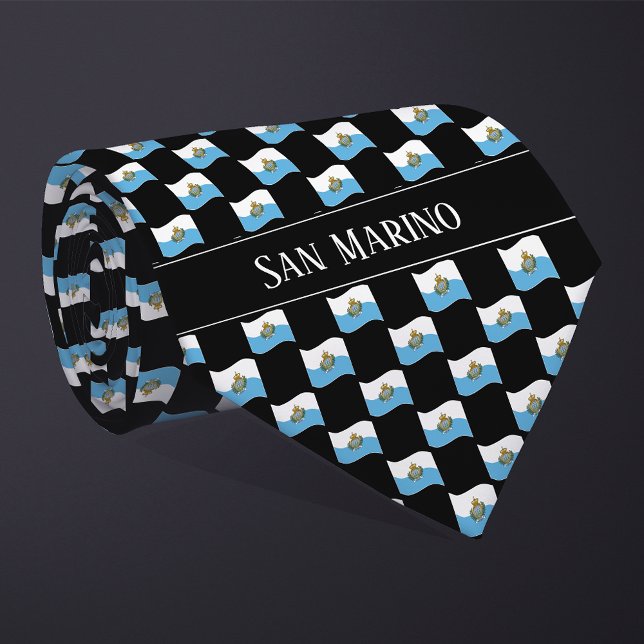 Corbata Wavy San Marino Flag Pattern  (Subido por el creador)