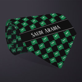 Corbata Wavy Saudi Arabia Flag Pattern 