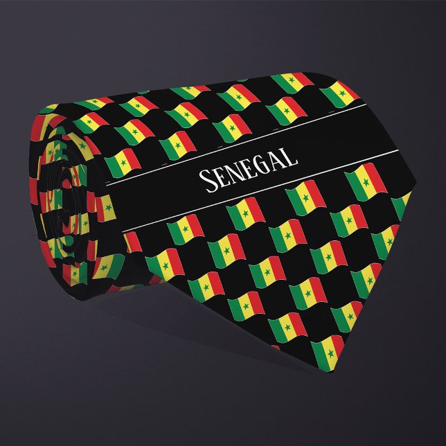 Corbata Wavy Senegal Flag Pattern  (Subido por el creador)