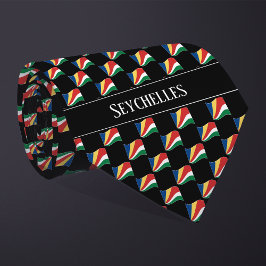 Corbata Wavy Seychelles Flag Pattern 