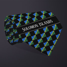 Corbata Wavy Solomon Islands Flag Pattern 