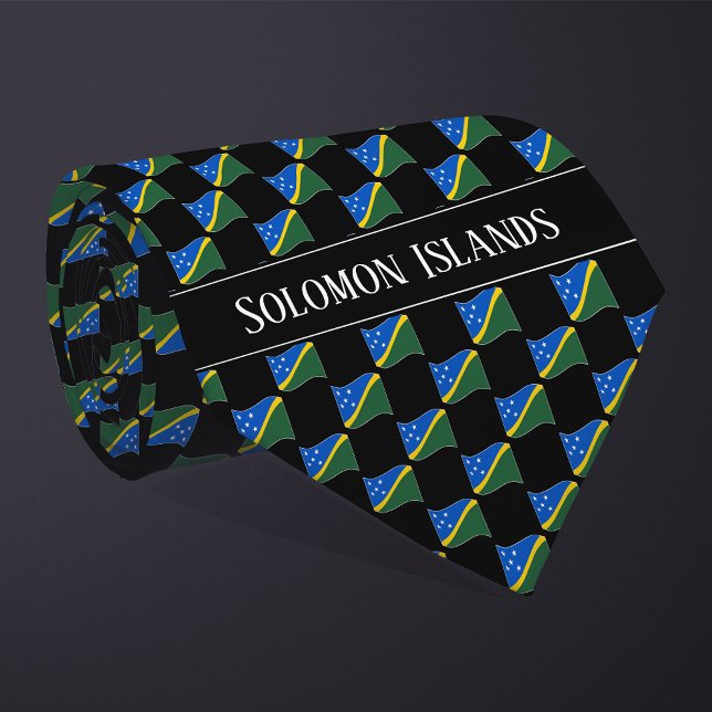 Corbata Wavy Solomon Islands Flag Pattern  (Subido por el creador)