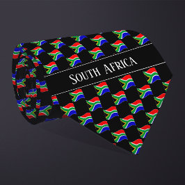 Corbata Wavy South Africa Flag Pattern 