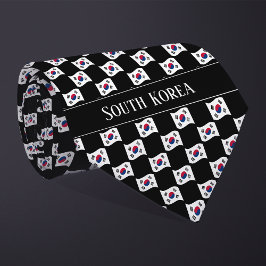 Corbata Wavy South Korea Flag Pattern 