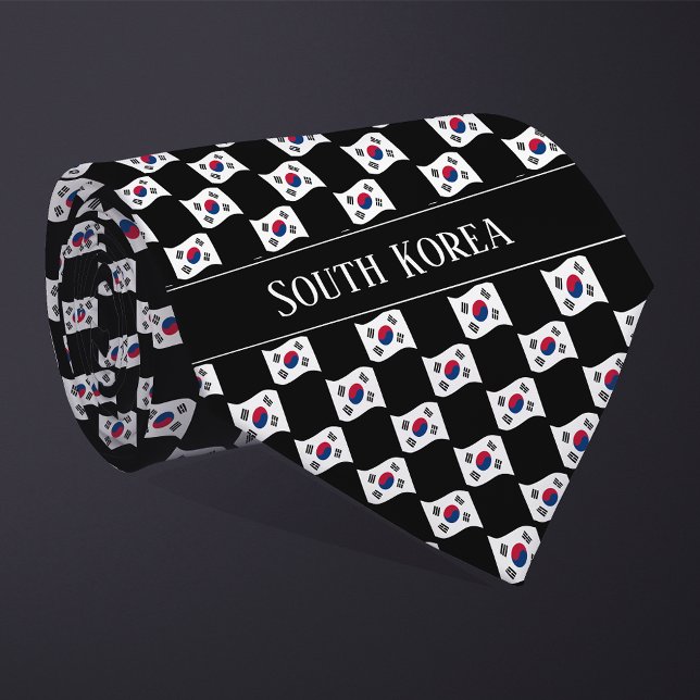 Corbata Wavy South Korea Flag Pattern  (Subido por el creador)