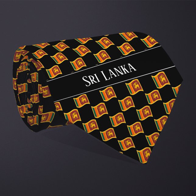Corbata Wavy Sri Lanka Flag Pattern  (Subido por el creador)