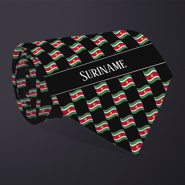 Corbata Wavy Suriname Flag Pattern  (Subido por el creador)