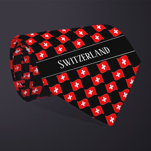 Corbata Wavy Switzerland Flag Pattern  (Subido por el creador)