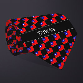 Corbata Wavy Taiwan Flag Pattern