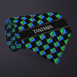 Corbata Wavy Tanzania Flag Pattern 